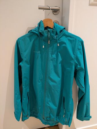 Mammut Rain Jacket, Teal, Size S, Gut erhalten