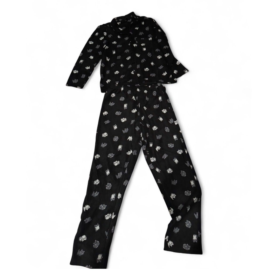 Negligees & Pyjamas: Damen Pyjama Set schwarz mit Katzenmuster  – Neu (gemäss Beschreibung) aus Marbach SG von Rob_sta