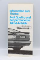Audi Quattro Permanente Allrad-Antrieb 1981 Prospekt