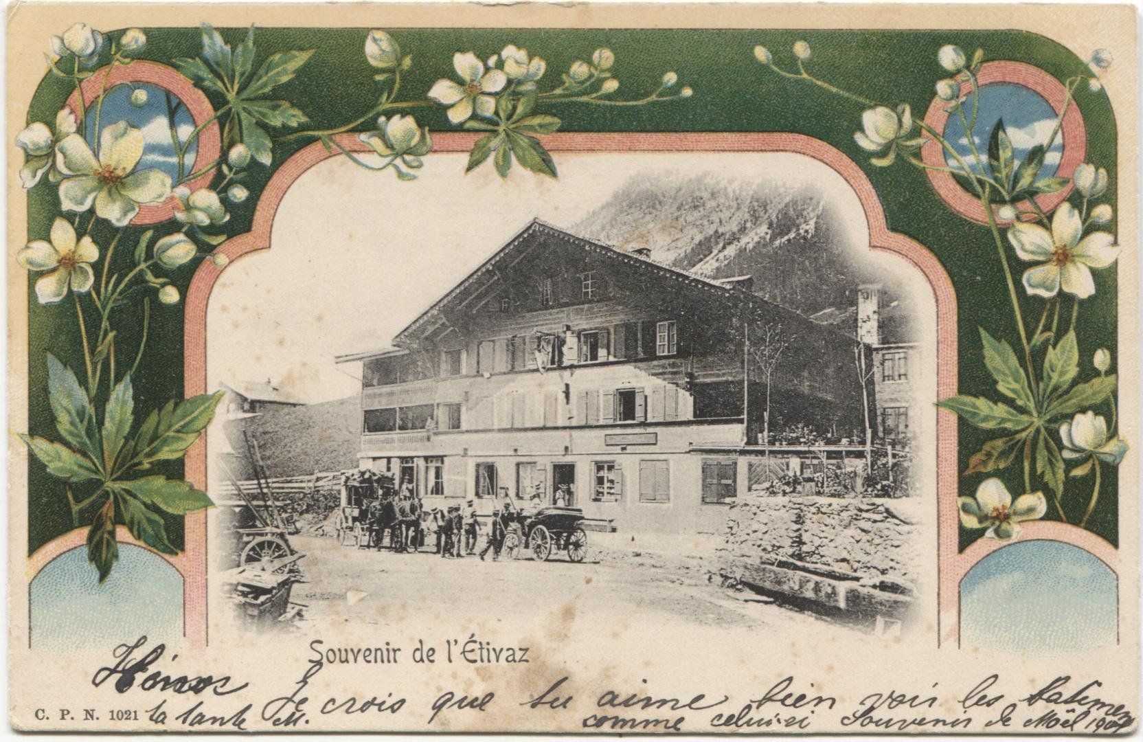 Cartoline postali: POSTKUTSCHE 1900 L'Etivaz VD – Usato da Wil SG venduto da Clanx