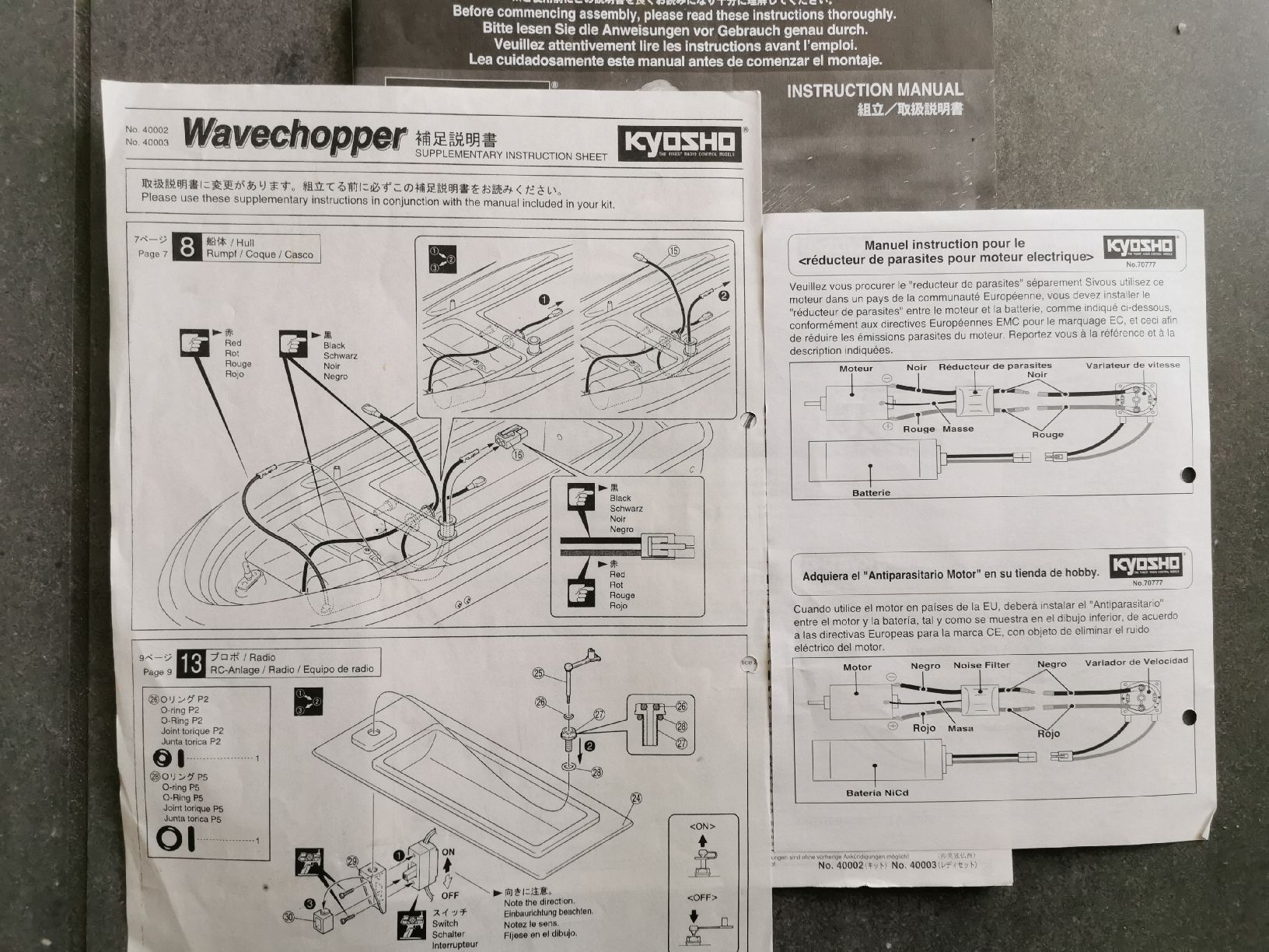 Kyosho RC Modellbau: Kyosho Wavechopper Manuel – Gebraucht aus Ins von joojooo 2