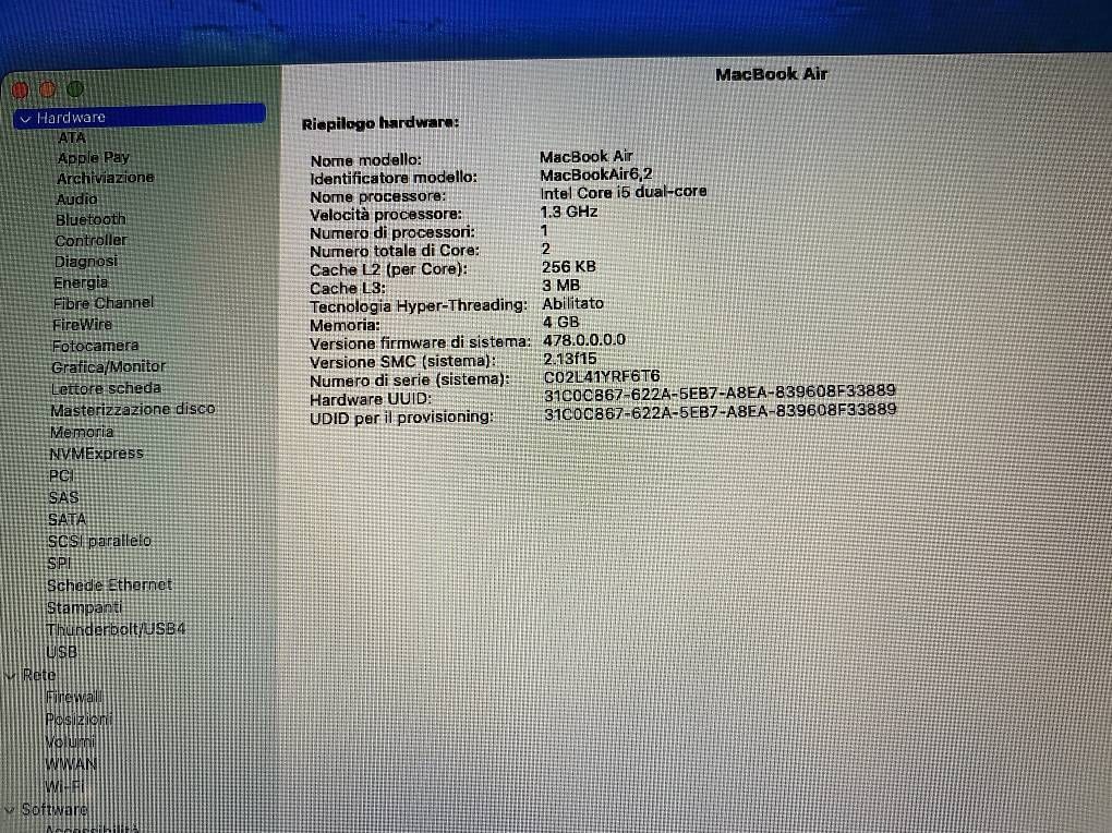 Notebook: MacBook Air 1.3 GHz – Usato da Gravesano venduto da sas_2x5h 1