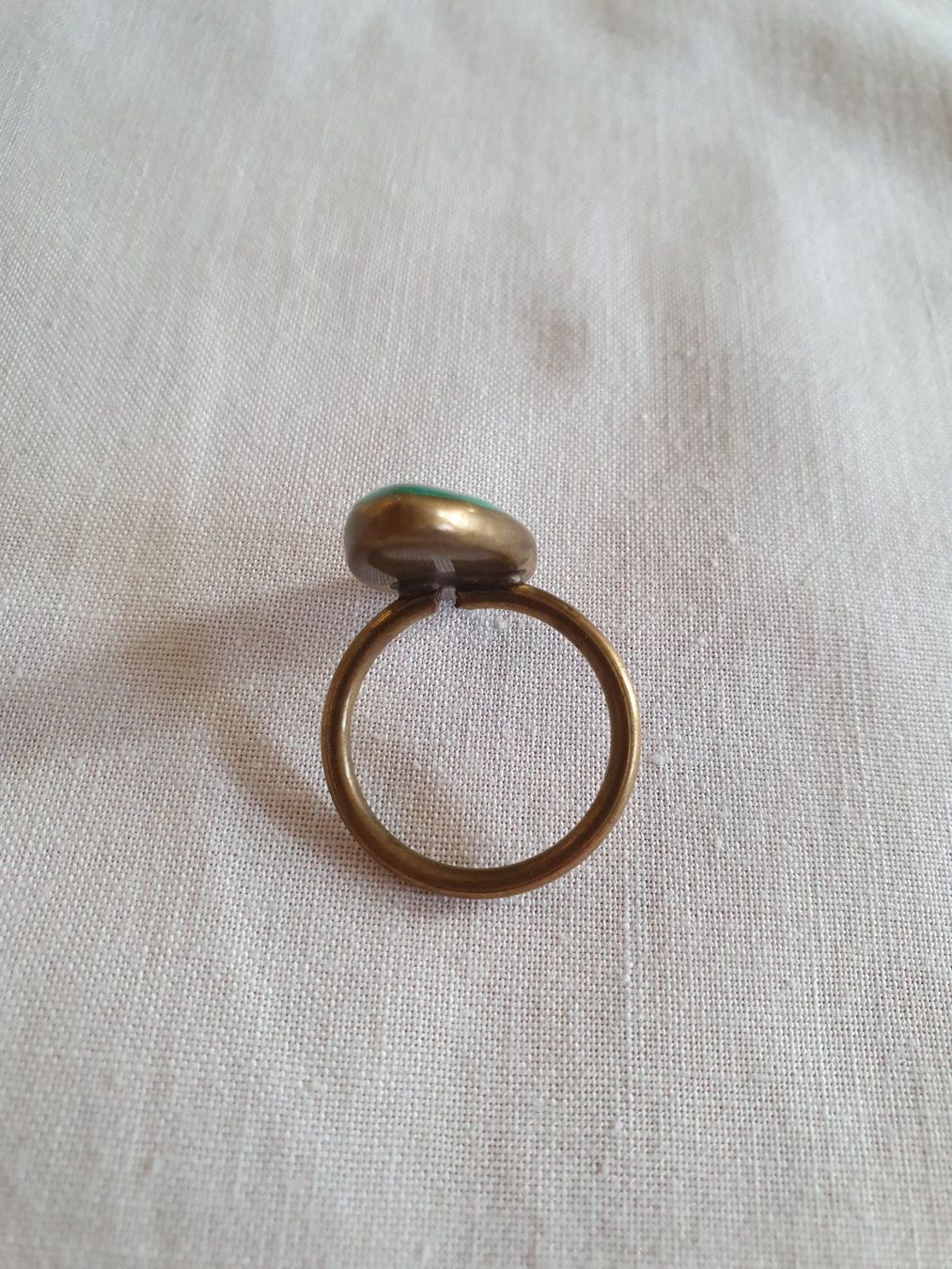 Anelli: 2er Set Vintage Ringe Serpentin/Malachit – Usato da Uitikon-Waldegg venduto da romatis 2