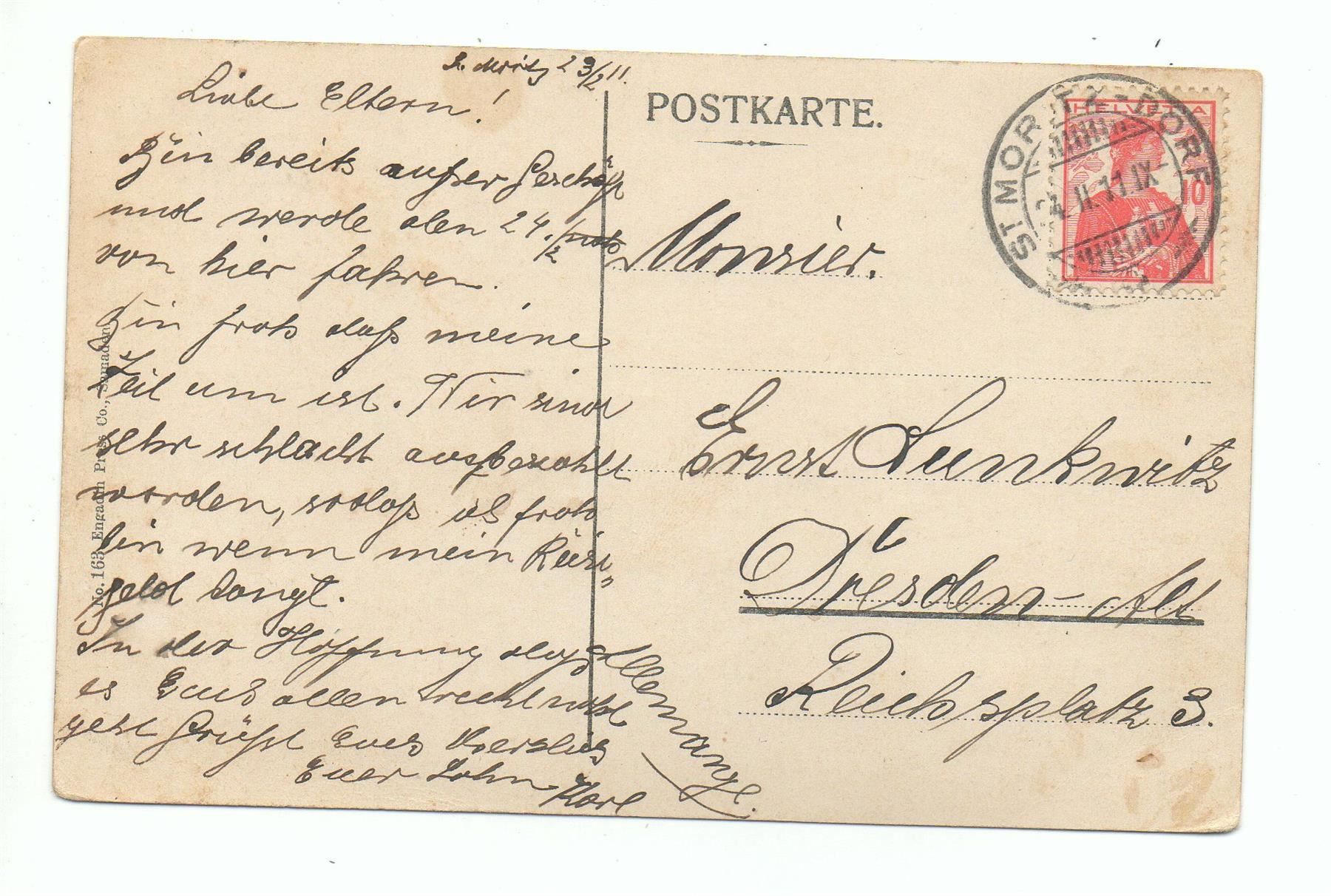 Cartes postales: ST. MORITZ Winterlandschaft - Eisfeld – D'occasion à Jona par philajona 1