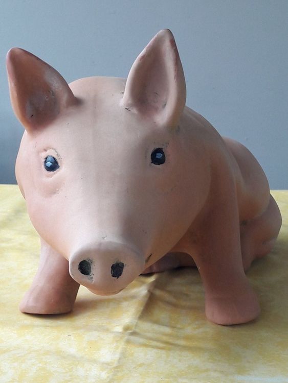 Ton Tier Ferkel Schweinchen Schwein Sau Terracotta 40 cm