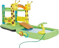 Hüpfburg Wasserrutsche Pool "Giraffe" mit Schlauchanschluss