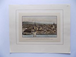 Aussicht vom Grossmünster auf Zürich linkes Limmatufer