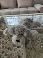 Super weiches kuscheltier Stofftier Hund Grau