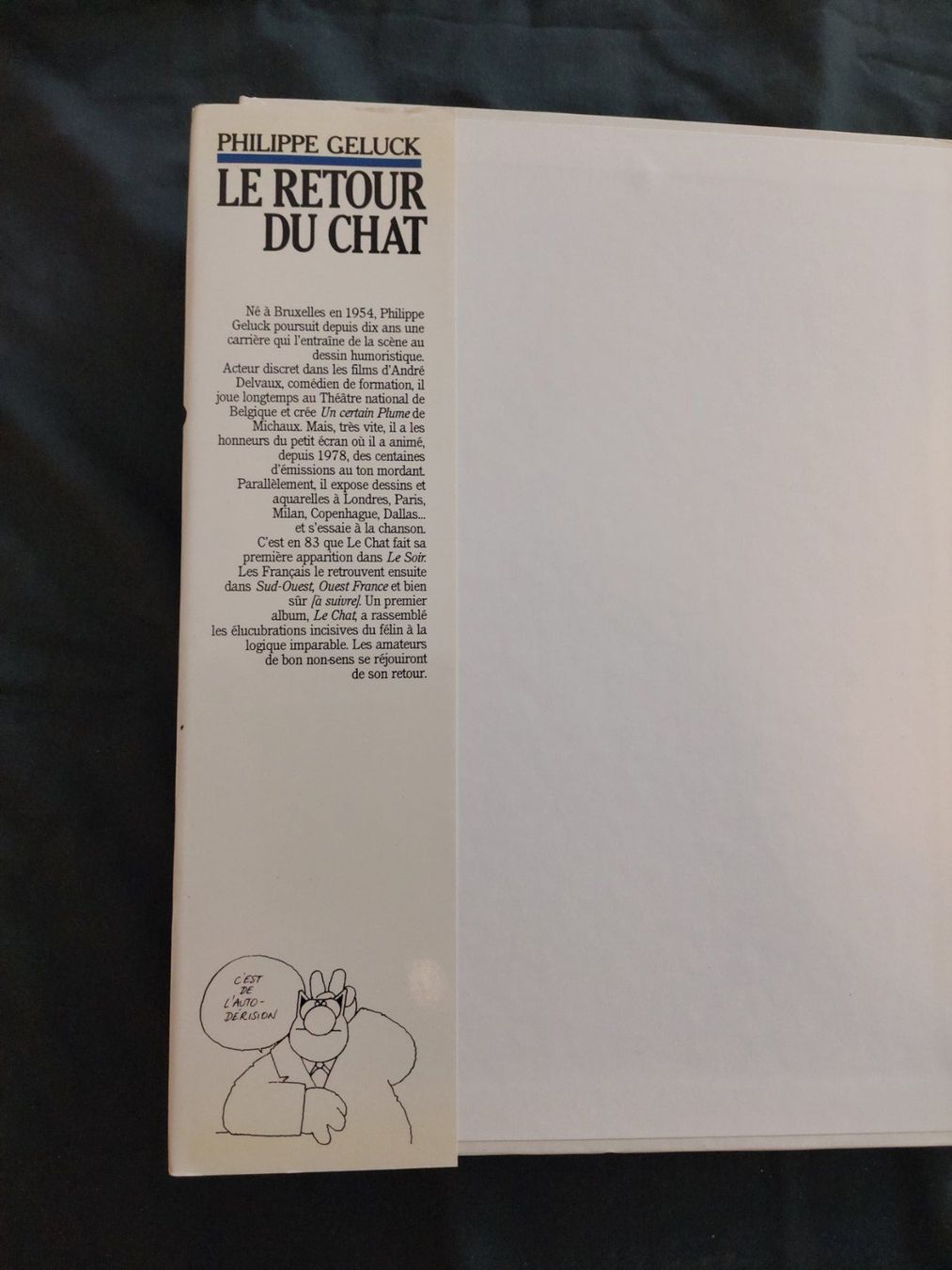 Fumetti: Le Chat T.2 Le Retour du Chat EO 1987 TBE Avec Jaquette – Usato da Genève venduto da Blu_BD 2