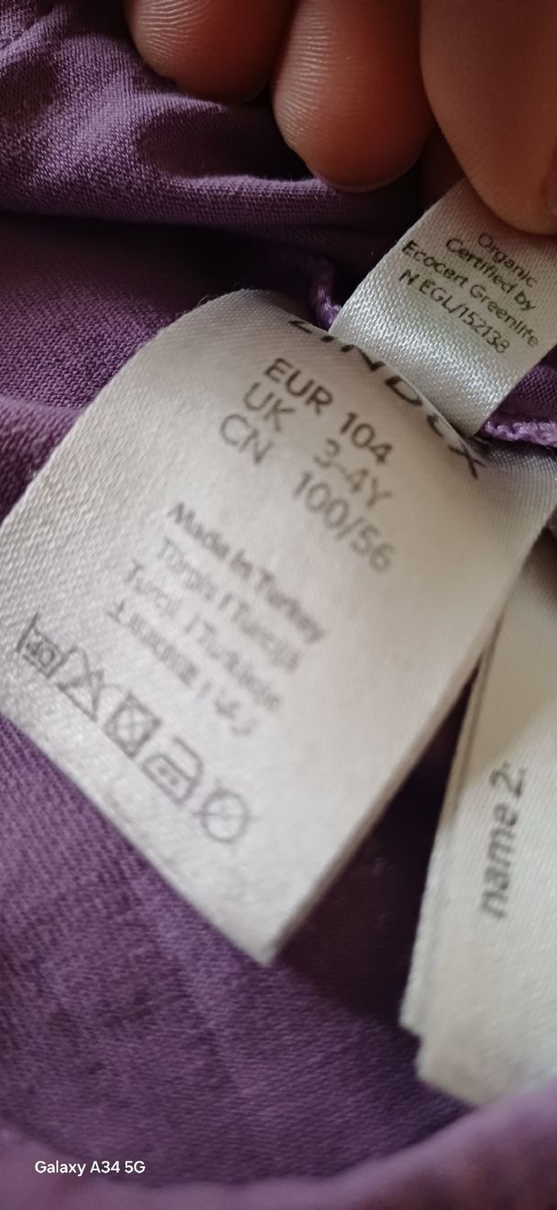 Vestiti & Gonne: Lila Kleid mit Eichhörnchen Print, Grösse 104 – Usato da Riniken venduto da Lessy- 1