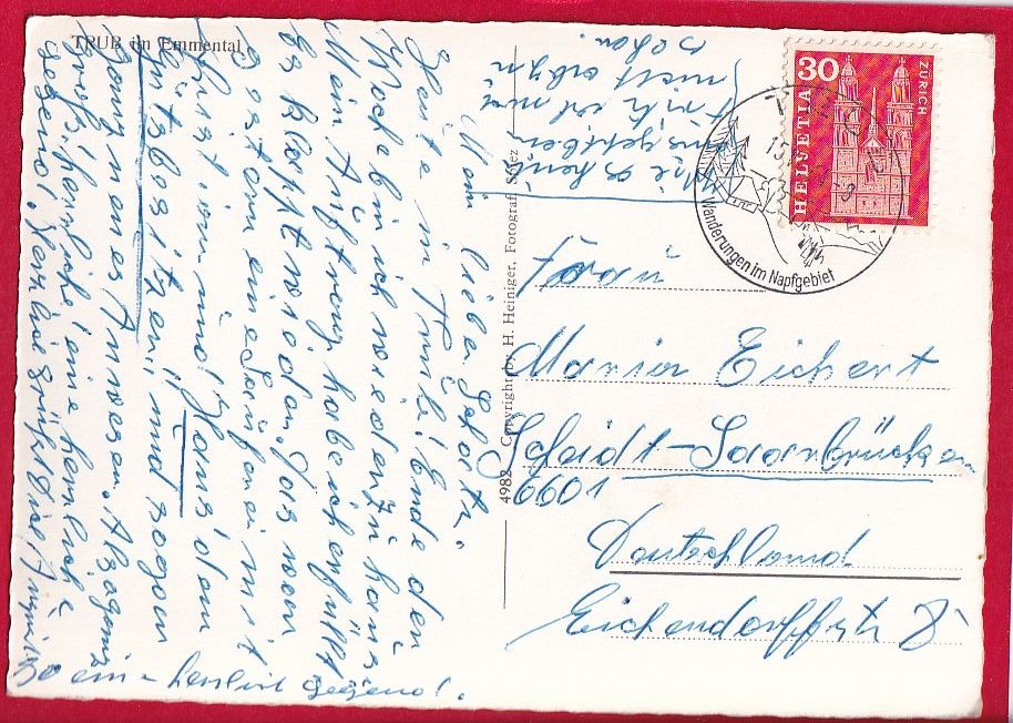Cartoline postali: TRUB IM EMMENTAL – Usato da Grüningen venduto da Kartenlaube 1
