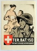 Soldatenmarke 2.WK, Territorial Bat 150, ges, Wi Ter 258-2