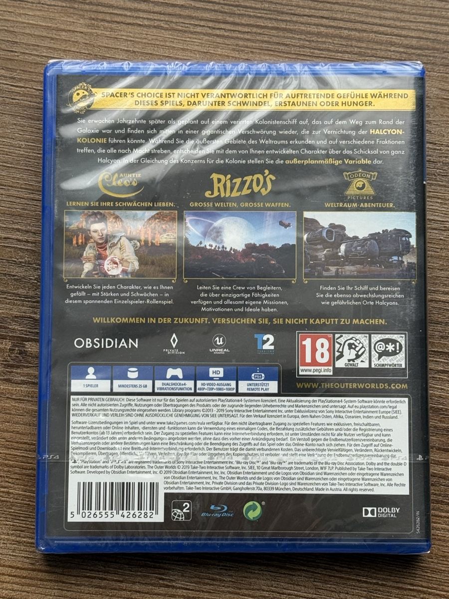Giochi: The Outer Worlds PS4 - Neu & Originalverpackt! Top Game – Nuovo e nell'imballaggio originale da Staufen venduto da hadornski1 1