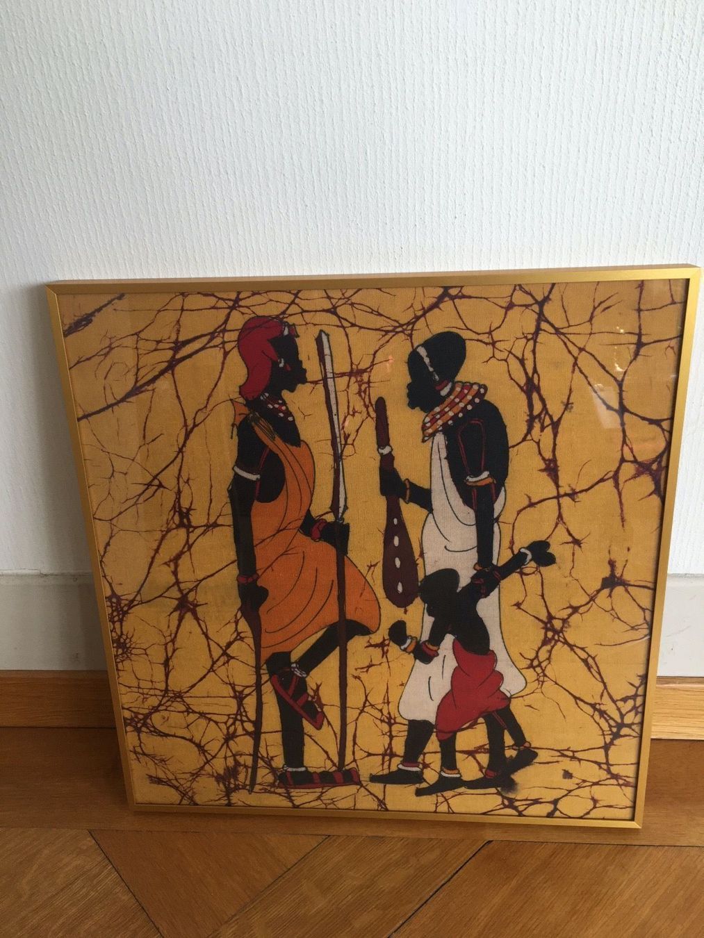 Foto & Immagini: Wunderschönes Original-Batikbild gold – Nuovo (secondo la descrizione) da Bern venduto da Smile-2707 2