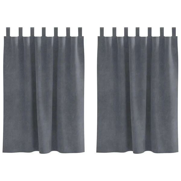 Tende: Verdunkelungsvorhänge 2 pcs Hellgrau 140 x 140 cm Samt – Nuovo e nell'imballaggio originale da Oberarth venduto da Edlwiis91