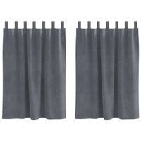 Verdunkelungsvorhänge 2 pcs Hellgrau 140 x 140 cm Samt