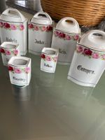 1Lot Porzellan Gewürzdosen Rosenmotiv