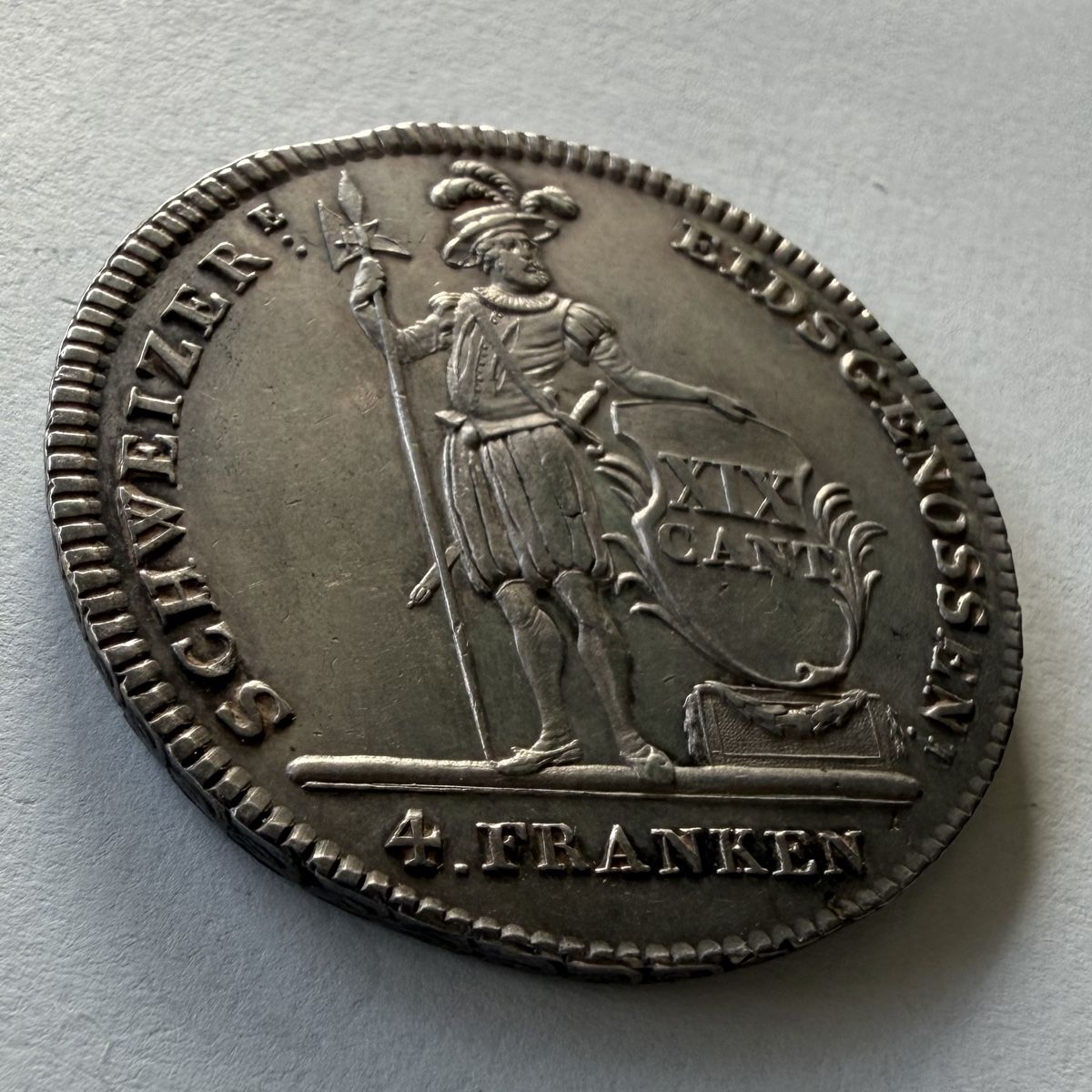 Tutti le monete: 4 Franken Luzern 1813 – Usato da Luzern venduto da LegacyMint 4