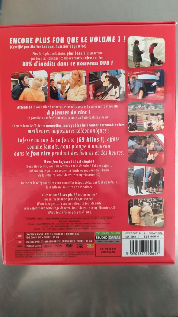 Tous les DVDs: DVD. LAFESSE (2x) – D'occasion à Chezard St-Martin par Loucail 1