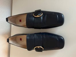 Loafer Högl Leder dunkelblau mit Schnalle Gr. UK 4/ EU 37