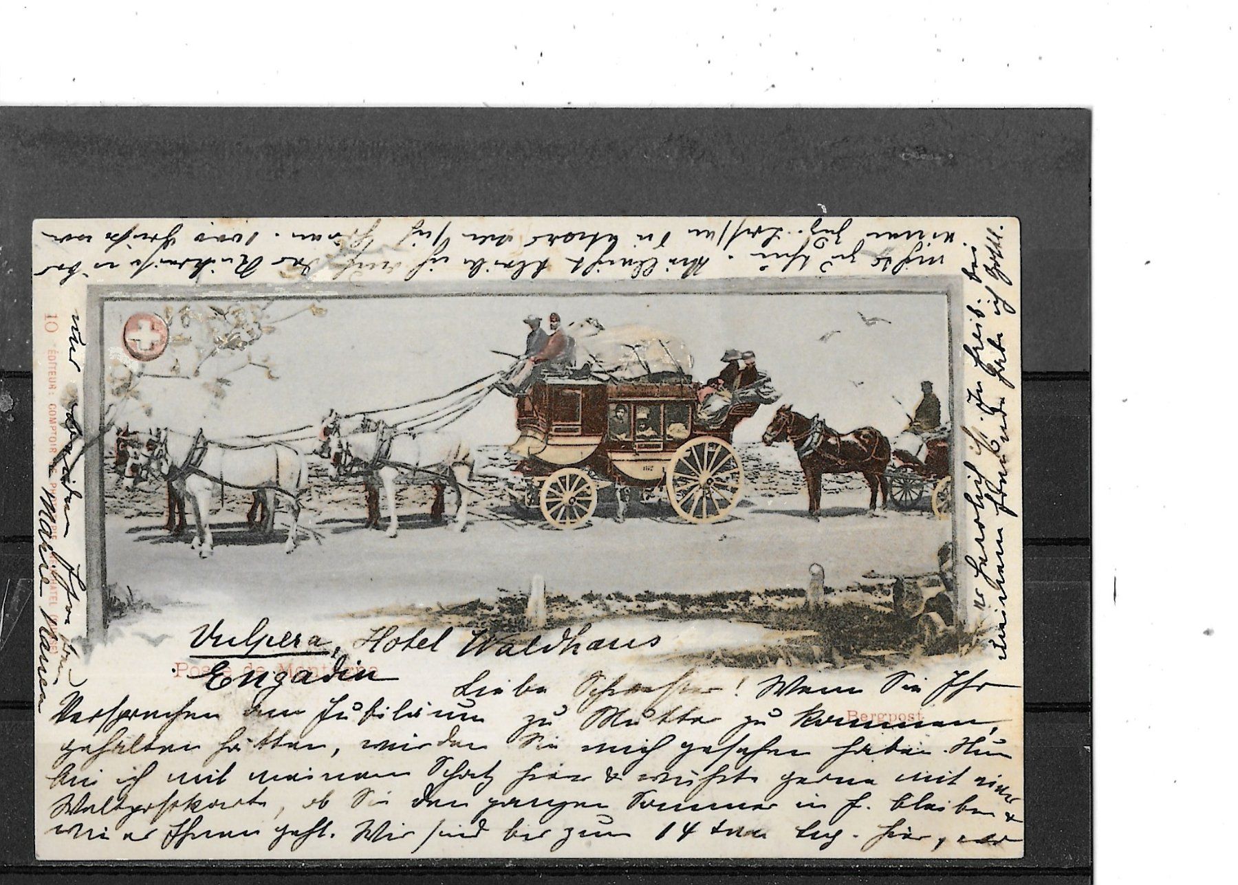 Cartes postales: GR Postkutsche 1899 (Stempel Vulpera Engadin) – D'occasion à Schocherswil par Wilare