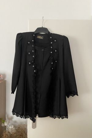 VINTAGE 3 TEILIGES KLEID GR 38