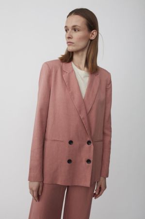 Veste de blazer JUST FEMALE rose saumon T.S - Superbe! Neuve