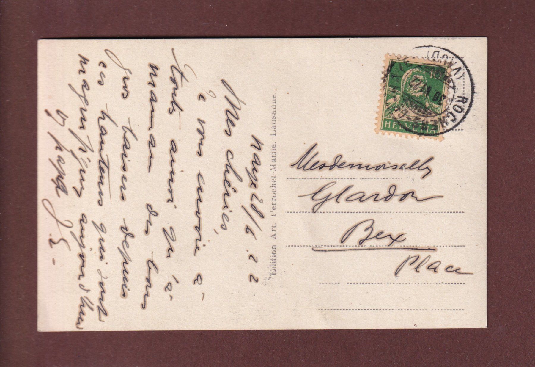 Ansichtskarten: ROCHERS DE NAYE - Train - 1922 – Gebraucht aus Pully von nicecards 1