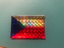 3D Sticker, tschechische Flagge
