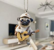 2-D ACRYL-ANHÄNGER F. TASCHE, AUTO *MOPS SPIELT GITARRE*