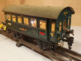 Antiker Märklin 1731 Personenwagen mit Beleuchtung in Spur 0