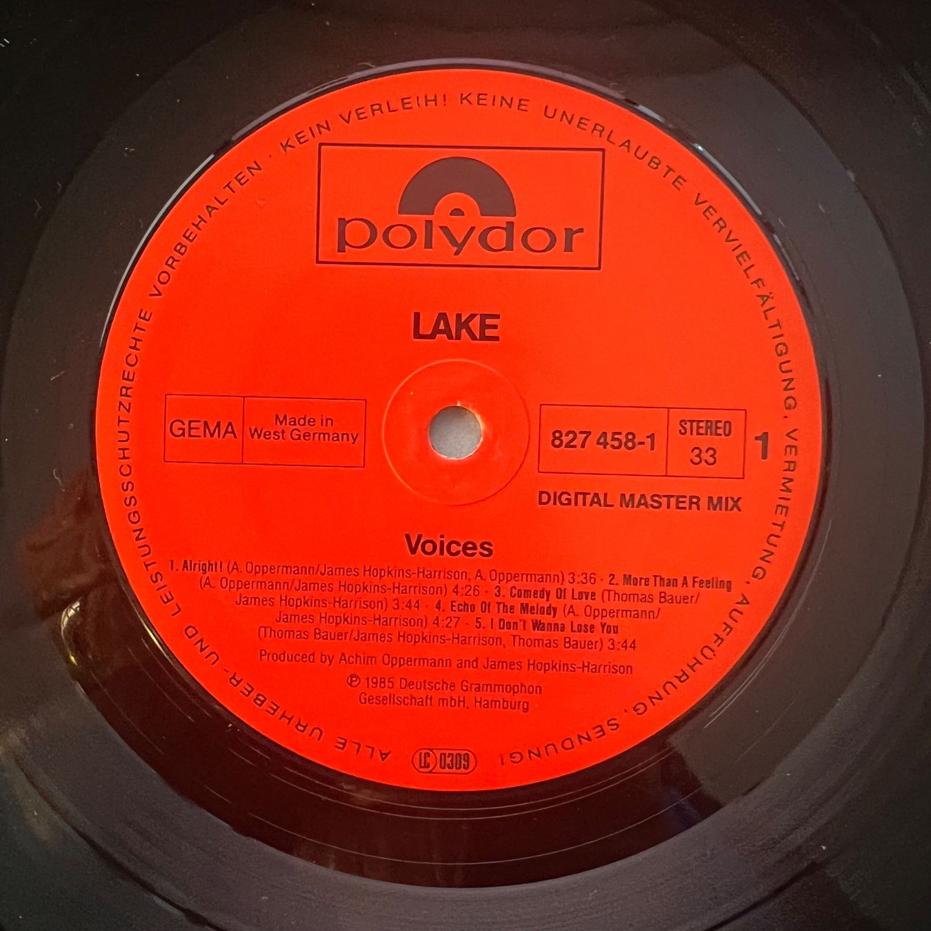 Dischi in vinile: Lake - Voices / 1. D-Press. 1985 – Usato da Gais venduto da soundcave57 3
