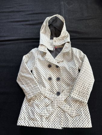 Manteau fille Orchestra pois blanc gris taille 104 cm