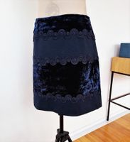 Jupe courte Sandro velours noir taille-2