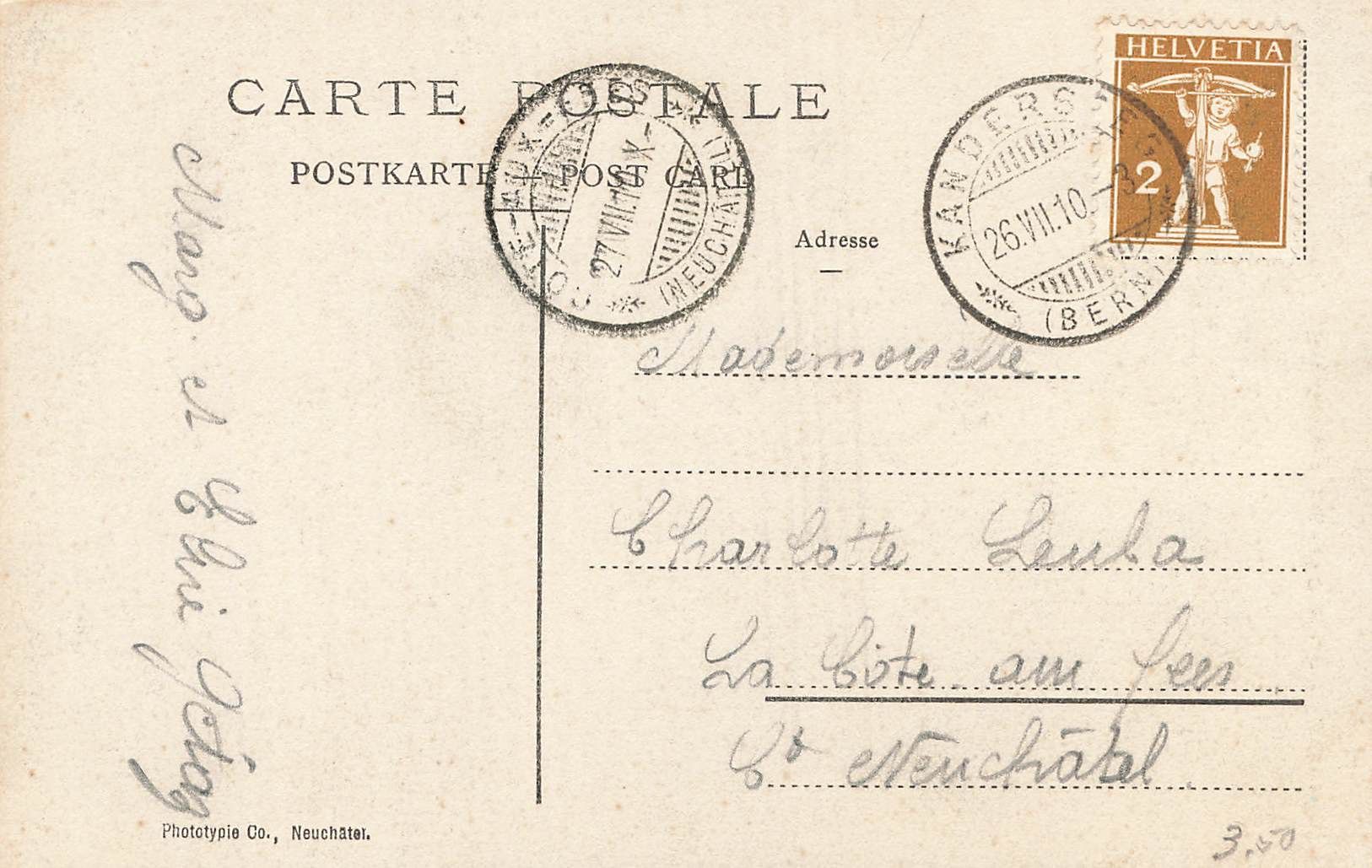 Cartoline postali: Das Gasternthal bei kandersteg – Usato da Biasca venduto da Blenio71 1
