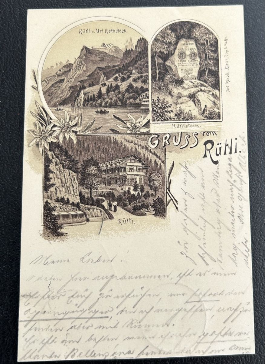 Cartoline postali: Gruss vom Rütli Litho  – Usato da Horw venduto da Tellbub
