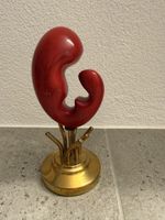Skulptur Gold Messingfuss niere Kunst Designer Arzt Praxis 