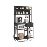 Küchenregal mit Steckdosen und Stoffschublade 40 x 100 x 180