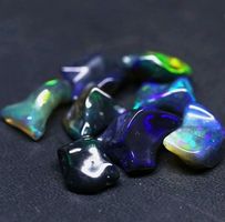 Natural Black Ethiopian Opal Rough Loose Gemstone Lot 10 Ct.