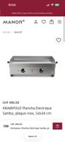 Plancha double neuve au gaz