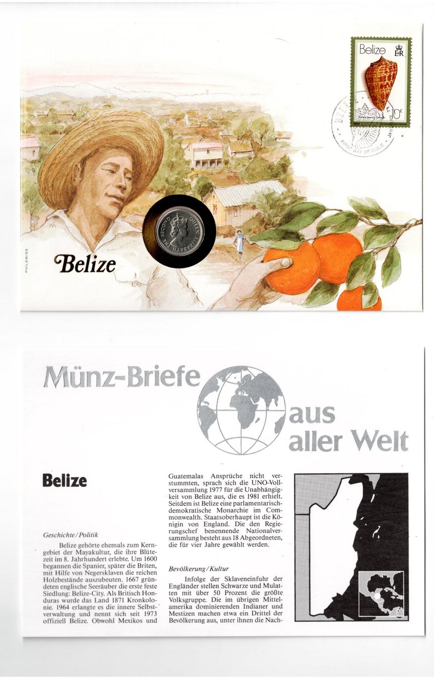 Alle Münzen: Belize_Münzbrief mit Beschreibung – Gebraucht aus Hombrechtikon von Fraese01