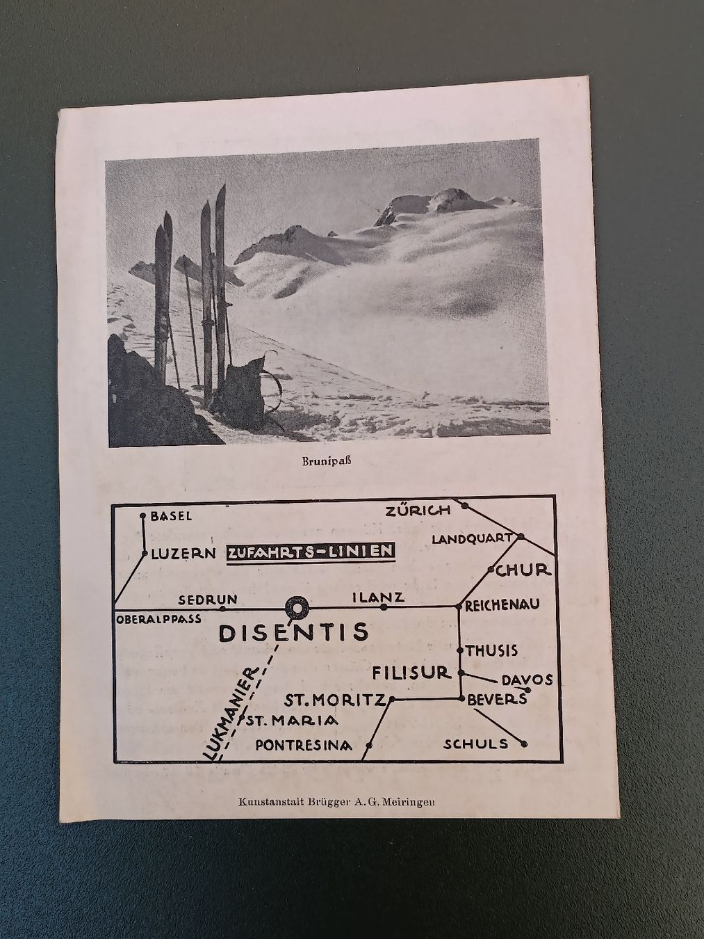 Documenti: Alter Prospekt / Disentis - Ausgabe ca. 1930 – Usato da Brugg AG venduto da Ente015 2