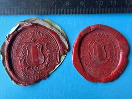 NEUCHÂTEL - 2X Cachets - 19ème Siècle CHANCELLERIE - Ø 40mm
