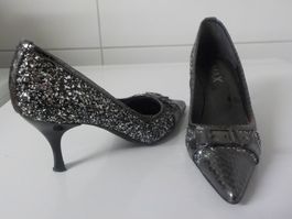 Schicke Glitzer Pumps Gr. 36 MAX Schuhe Party