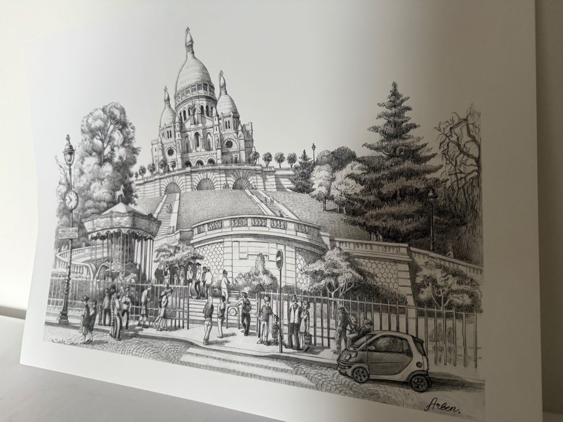Grafiken & Lithographien: Zeichnung "Sacré Coeur" Paris – Gebraucht aus Birmenstorf AG von Pat_roll 1