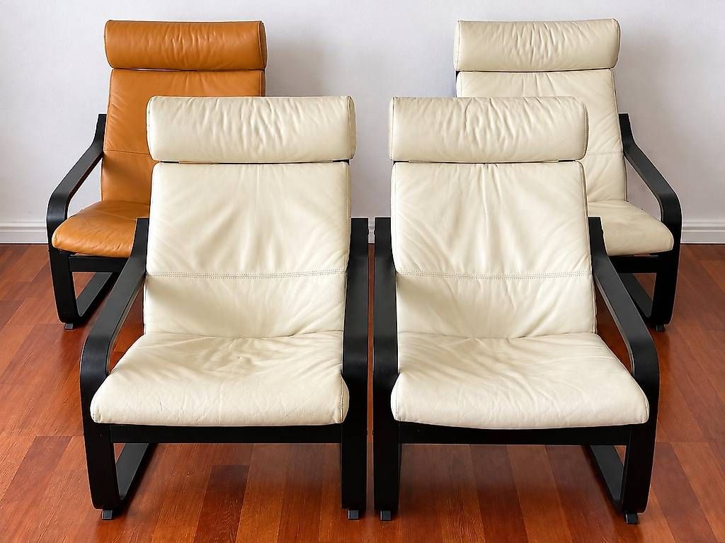 Poltrone: IKEA POÄNG Ledersessel aus Echtleder – Usato da Zürich venduto da tkhs 3