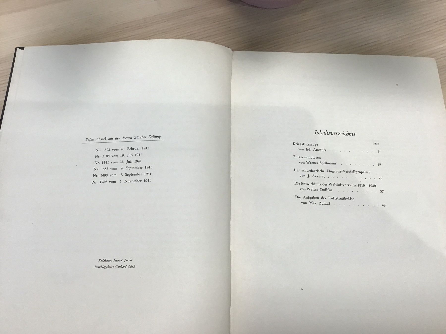 Libri: Flugtechnik, Flugverkehr 1941, Zürich – Usato da Männedorf venduto da Spezial-Modelle 2