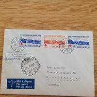 Poste Aérienne Luftpost Locarno 1940 Volvo Roma Schaffhausen