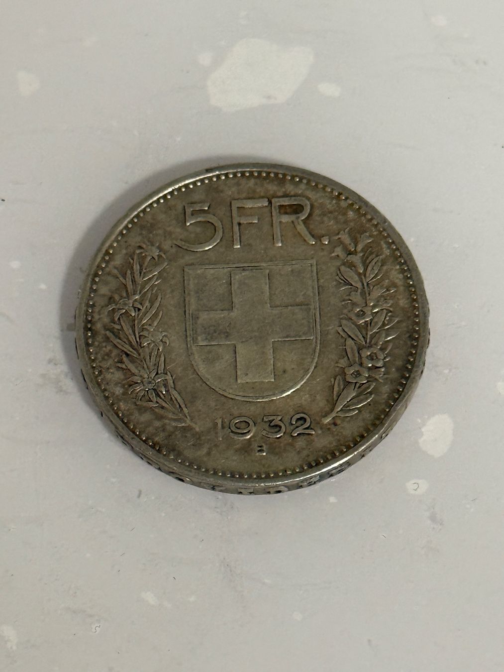 Alle Münzen: 5 Franken 1932  Silber – Gebraucht aus Wallisellen von SWISS_SILVER1 1