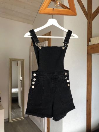 Salopette short en jean noir Atmos&Here taille S